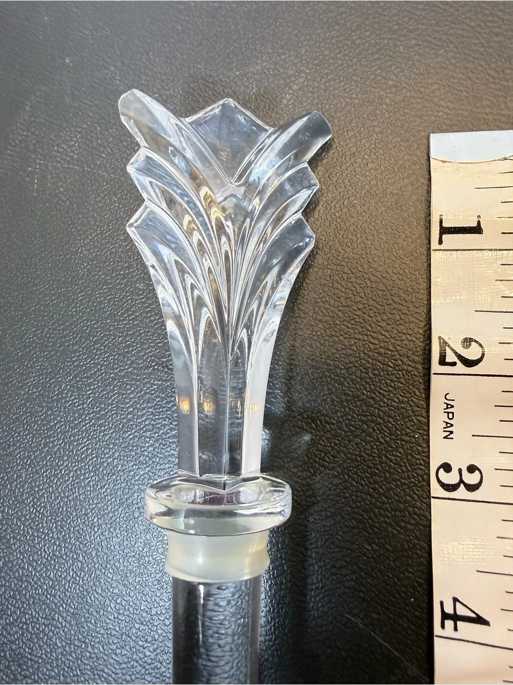 Clear Glass Decorative Bottle Stoppers - Pair